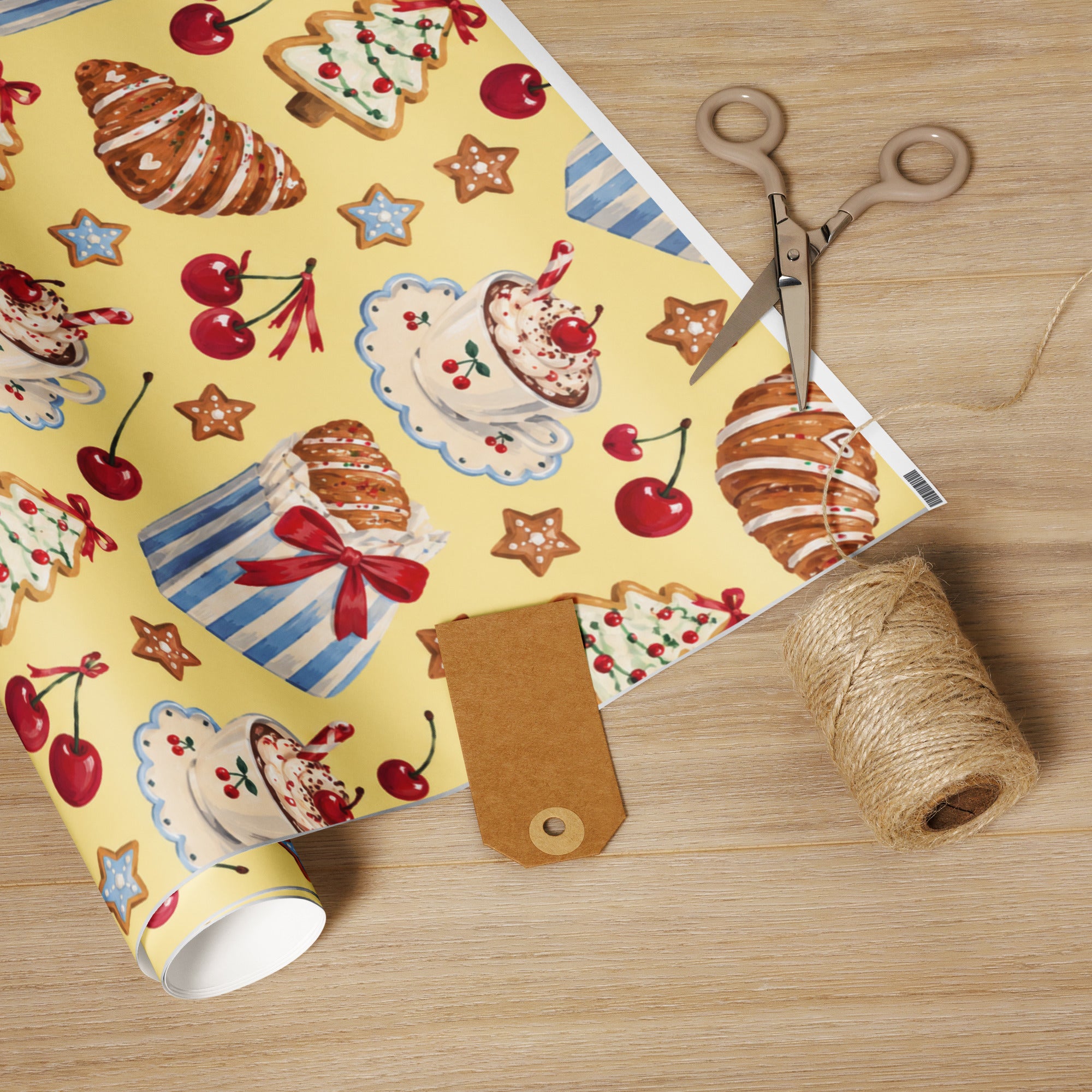 Christmas Cafe’ Wrapping paper roll – Chels Confetti Co.